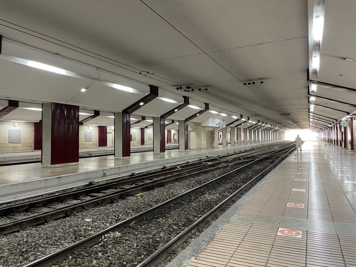 Mohammed V Airport railway station platform