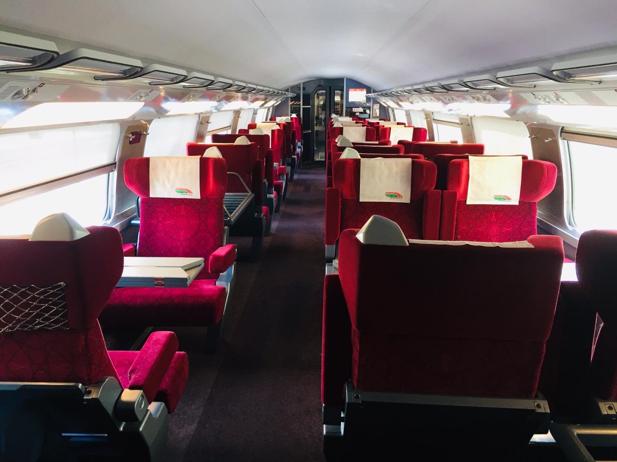First class seating on Al Boraq
