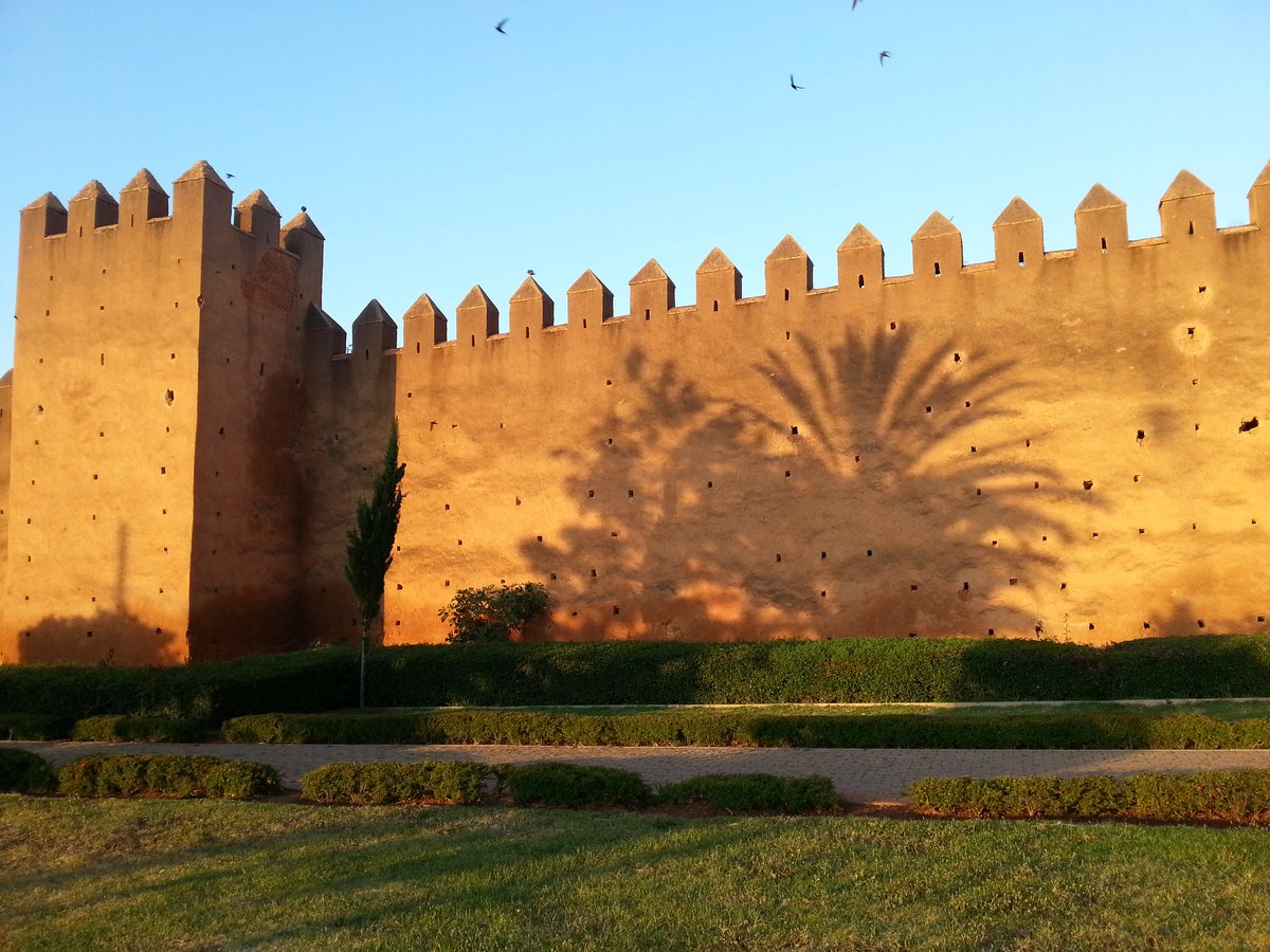 Rabat city walls beside the rail corridor